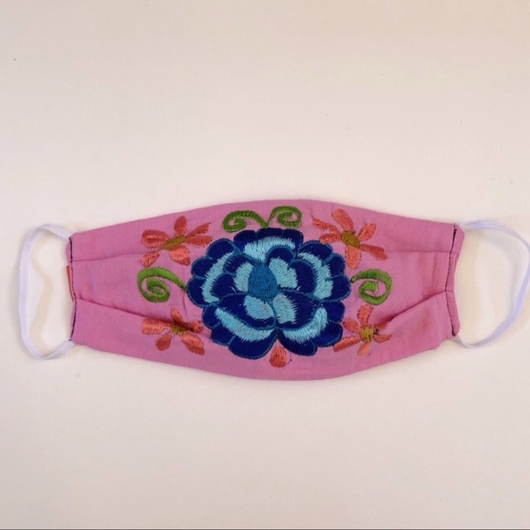 Accessories - Face mask | Flowers | Artisan | Embroidered